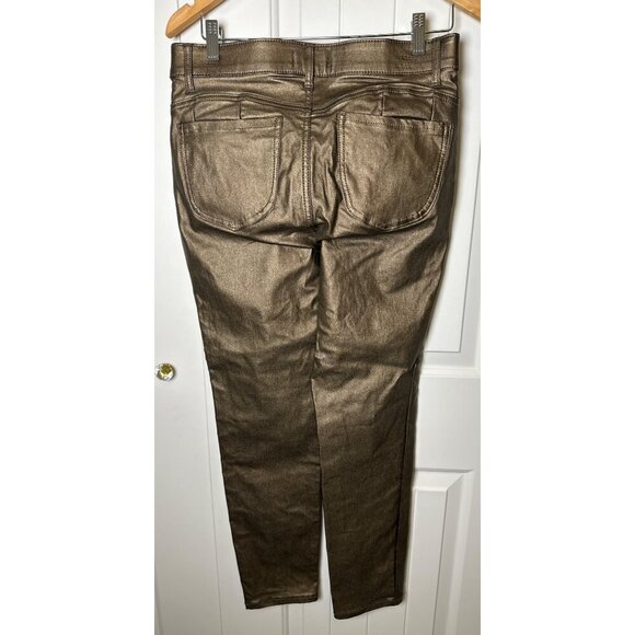 Gibson Latimer Womens Metallic Bronze Skinny Jeans Size 10 - Picture 2 of 10